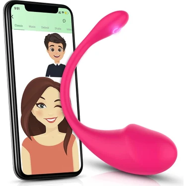 Pembe Tilki - Telefonla Kontrol Edilen Yumurta Vibratör, 10 Farklı Titreşim Modu, Sessiz Çalışma,