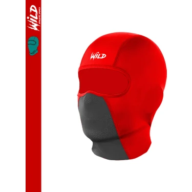 Wild Athletic Balaklava Termal Spor Motor Maske Shadow Kırmızı