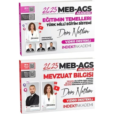 İndeks Akademi Yayıncılık 2025 Meb-Ags  Eğitimin Temelleri  /  Mevzuat Bilgi Ders Notları 2 Li