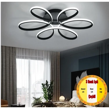 Minel Dekor LED Lıghtıng Minel Dekor Papatya Model Tavan Lambası, Modern Aydınlatma, Dekoratif 3