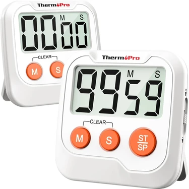 Thermopro TM03 Mutfak, Spor, Ders Için Alarmlı,geri Sayımlı Kronometre - 2