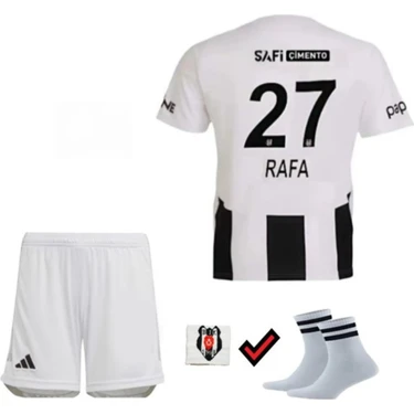 Beşiktaş Rafa Silva Beyaz Renk Çocuk Forması (Bileklik+Çorap Hediyeli)