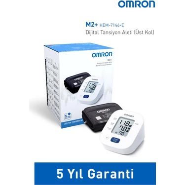 OMRON M2+ 30 Ölçüm Hafızalı Geniş Manşetli Üst Koldan Ölçer Dijital Tansiyon Aleti