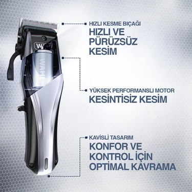 Wahl 9657 Rapid Clip 12 Kılavuz Taraklı Şarjlı Saç Sakal Fiyatı