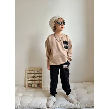 Sacro Kids Brooklyn Baskılı Eşofman-Sweatshirt 2 Iplik Mevsimlik Erkek Çocuk