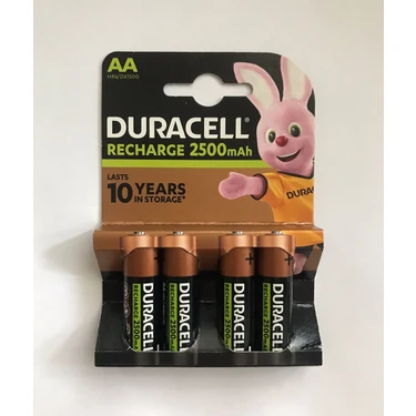 Duracell 2500mAh Şarjlı Kalem Pil AA Tipi 4 Adet Uzun Ömürlü ve