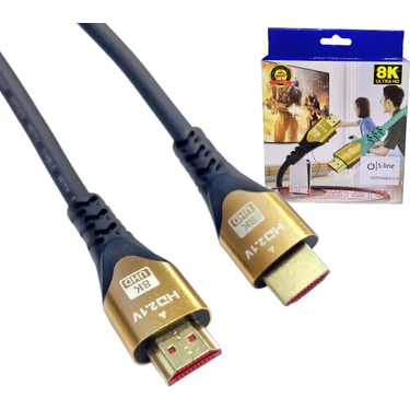 S Line S-Line 8k Ultra Hdtv 2.1V HDMI Görüntü ve Ses Kablosu 1,5 m Dayanıklı Tasarım ve Yüksek Hız