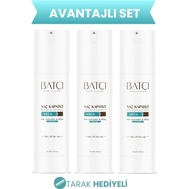 Saç Kapatıcı Dolgunlaştırıcı Sıvı Krem 50 ml 3 Adet (1 Adet Tarak