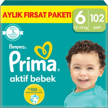 Prima Aktif Bebek, Bebek Bezi 6 Numara, 102