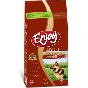 Enjoy Kuzu Etli Pirinçli Yetişkin Köpek Maması 15 Kg (Lamb &