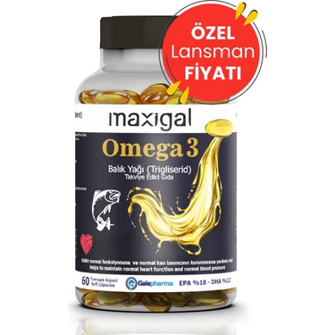 Maxigal Omega 3 Balık Yağı 2000 Mg 60