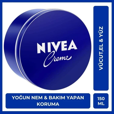 NIVEA Creme 150ml, Bakım Yapan Koruma, Uzun Süreli Yoğun Nemlendirici, El Yüz Ve Vücut, Yumuşak