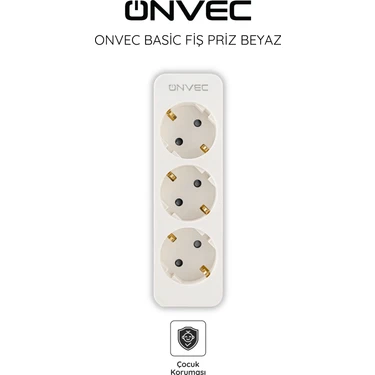 Onvec Basic Üçlü Fiş Priz