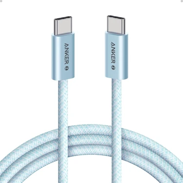 Anker Zolo Usb-C To Usb-C Örgülü Kablo (1 M, 240W) - Mavi -