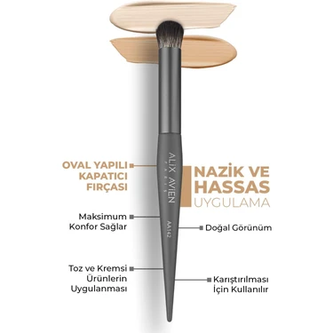 Alix Avien Oval Yapılı Kapatıcı Fırçası - Round Brush