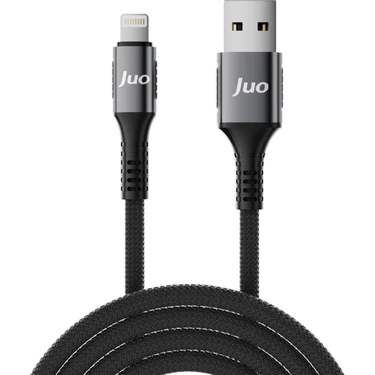 Juo 12W 2.4A Usb-A To Lightning iPhone iPad Örgülü Hızlı Şarj ve Data Kablosu 2