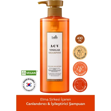 Saç Derisini Canlandıran ve Parlaklaştıran Sirke Özlü Şampuan Lador Acv Vinegar Shampoo