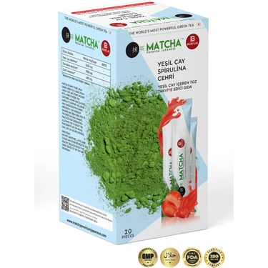 Bilge İlaç Matcha Premium Japanese Çilek Aromalı Detox Burner Form Maça Çayı 1