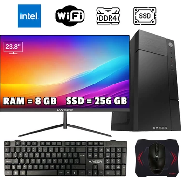 Xaser XSR1001 I5 7400 8gb Ram 256GB SSD 23.8" Monitör Masaüstü Ofis