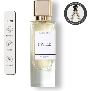 Illusione Idylle EDP Kadın Parfüm 50ml | Meyveli-Şekerli-Çiçeksi | Vişne, Ahududu, Yasemin,