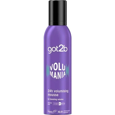 Got2B Volumaniac Vegan Saç Köpük 250 ml Hacim Verici Durulanmayan Mousse Özelliği