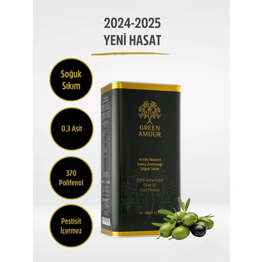 Green Amour Yeni hasat, Soğuk Sıkım, 0,3 Asit, 370 Polifenol, Pestisit İçermeyen, Naturel Sızma