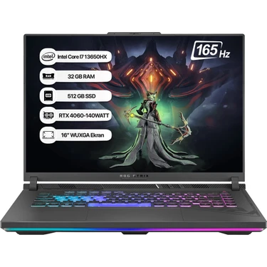 Asus Rog Strix G16 G614JV-N3452 Intel Core I7 13650HX 32 GB 512 GB SSD Rtx 4060-140WATT 165 Hz