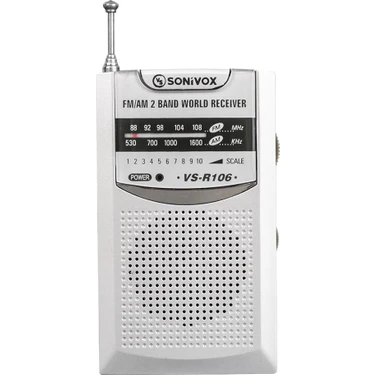 Sonıvox VS-R106 Gümüş Renk Cep Tipi Analog Fm