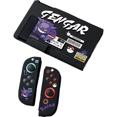 Toyar Nintendo Switch Mat Kabartmalı Koruyucu Kılıf Tpu Yumuşak Kılıf Gengar (Yurt