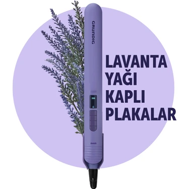 Grundig HS 7032 Botanika Lavanta Yağı Kaplı Plakalı İyonik Saç