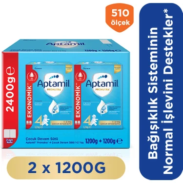 Aptamil 4 Devam Sütü 1200 gr 1 Yaş+ Mega Size Ikili