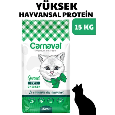 Carnaval Premium Gurme Tavuklu Yetişkin Kedi Maması 15