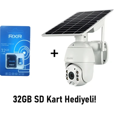 RXR C16 4G Solar Güneş Panelli Sim Kart Destekli 4G IP