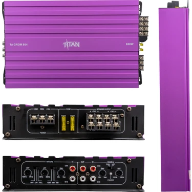 TITAN-804 4 Kanal Max 1600 Watt Oto Amfi-Anfi