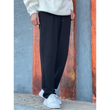 Yeni Sezon Rahat Kalıp Esnek Kumaş Beli Lastikli Baggy Jogger