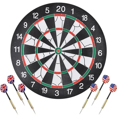 Xl Boy Dart Tahtası Seti 18 Inç Profesyonel Dart Seti + 6 Adet Dart Oku