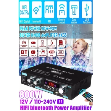 Judas 800W/2KANAL Audio Bluetooth 5.0 LCD Ekran Stereo