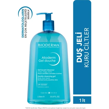 Bioderma Atoderm Shower Gel Aile Boyu Kuru Ciltler için Nemlendirici Duş Jeli Yetişkin ve Çocuk 1