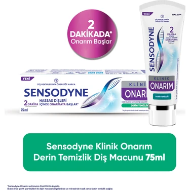 Sensodyne Klinik Onarım Derin Temizlik Diş Macunu Hassas Dişler İçin 75