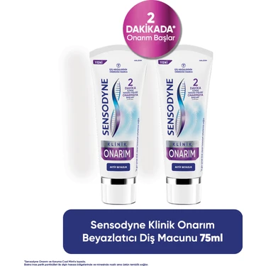 Sensodyne Klinik Onarım Beyazlatıcı Diş Macunu 75ML x 2