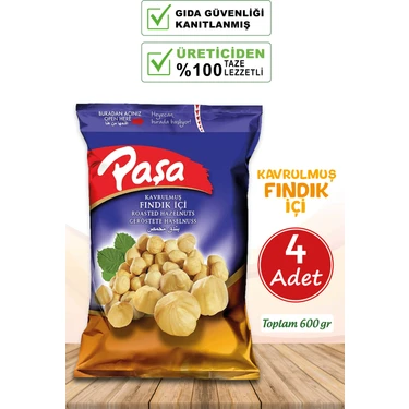 Paşa Kuruyemiş Paşa Fındık Içi 150 Gr. x 4 Adet (1.