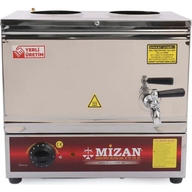 Mizan Çay Semaveri Çay Kazanı 19LT Elektrikli 2 Hazneli (Demlik Dahil
