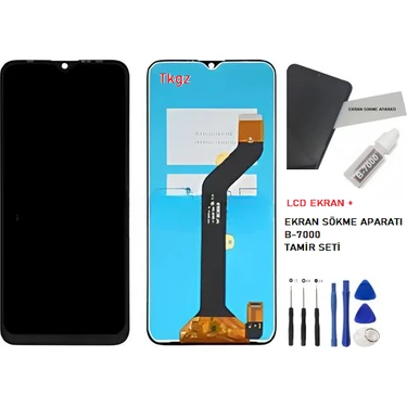 Tecno Spark 7t Uyumlu LCD Ekran Dokunmatik Servis Orijinali + B-7000 + Tamir