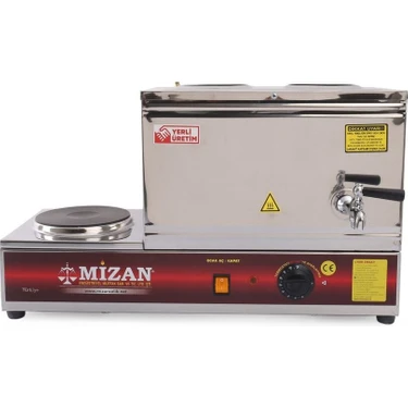 Mizan 20LT Elektrikli Çay Semaveri Çay Kazanı Bej Renk Cam Malzemeden