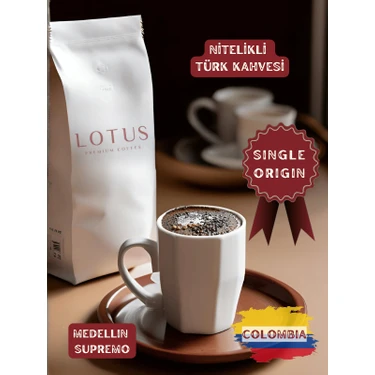 Lotus Coffee Nitelikli Türk Kahvesi Colombia Medellin Supremo Single Origin 250