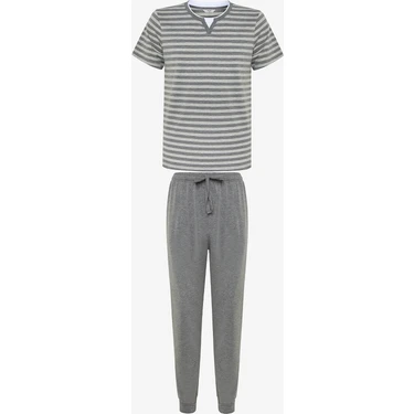 Penti Grey Stripe Çok Renkli Pantolon Pijama