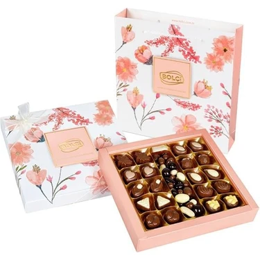 Bolçi Flower Kutu Hediye Spesiyal Çikolata 350g Bayramlık Çikolata Şık