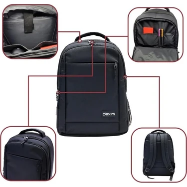 Dexim Dxbp 11 Essential 15.6" Notebook Sırt Çantası Siyah (Suya Dayanıklı) ürün görseli