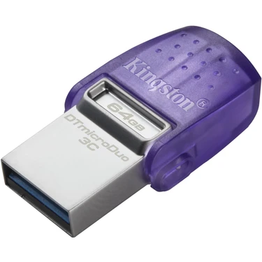 Kingston DTDUO3CG3-64GB DataTraveler microDuo 3C 200MB-s dual USB-A + USB-C Flash