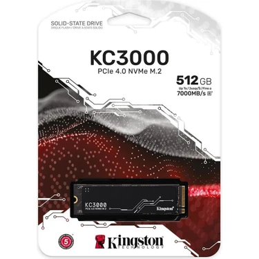Kingston M.2 NVMe 内蔵型SSD 512GB Kingston 512GB KC3000 NVMe Okuma 7000MB-Yazma 3900MB M.2 SSD Fiyatı